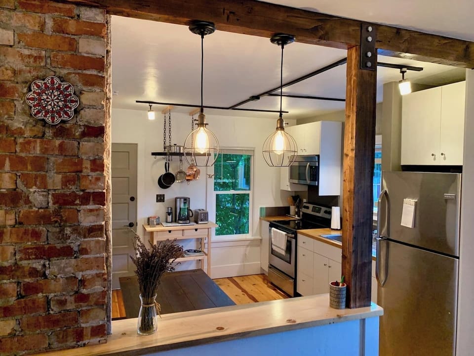 Modern design elements complement the historic components of this classic bungalow. 