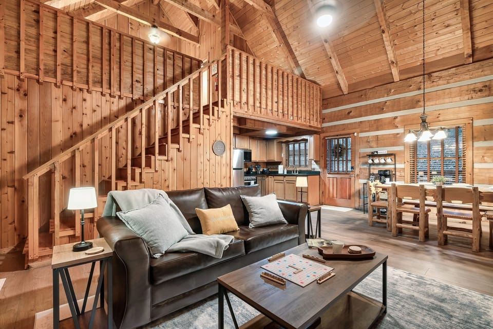 Living Room Open to Loft in each cabin