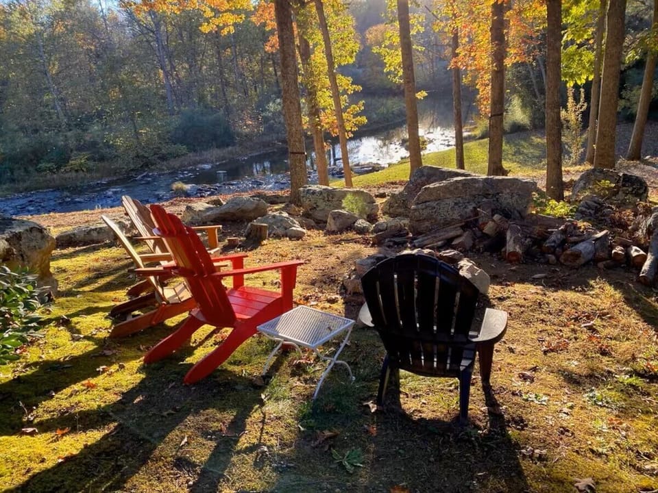 Fire pit by the river