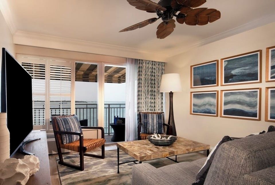Unwind on the sofa after sun-soaked island adventures.