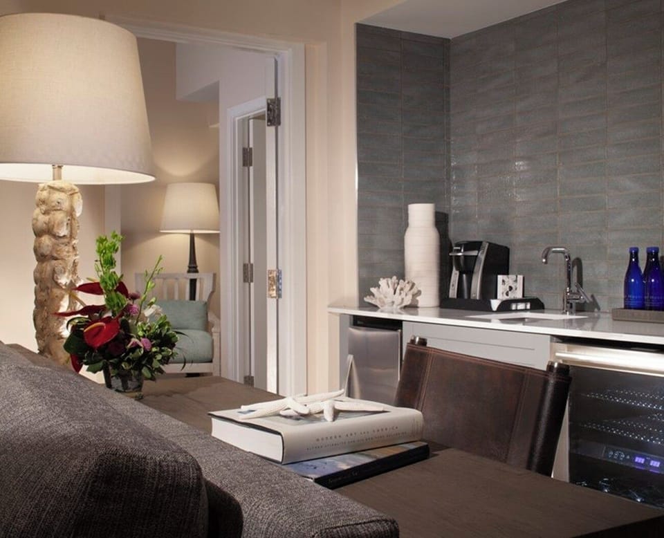 Pour a nightcap and enjoy easy in-room refreshments.