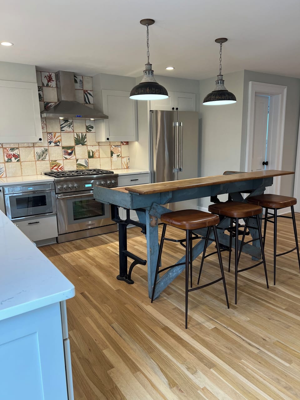 Kitchen with island.
