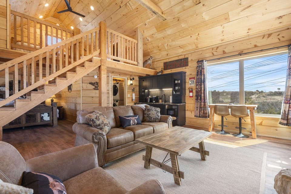 Curl up in the cozy living room & stream your favorites on the smart TV