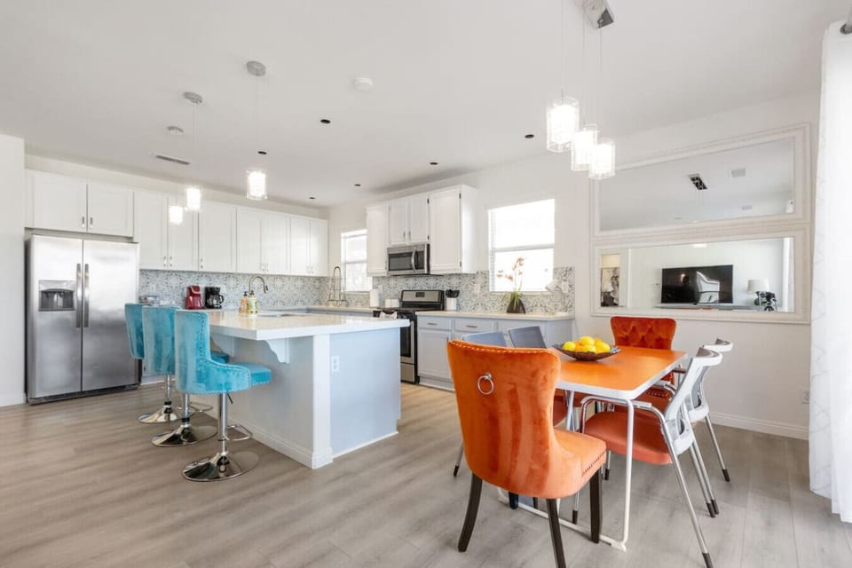 A view of our kitchen and dining area