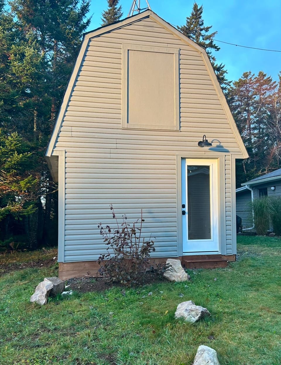 Front of barn studio