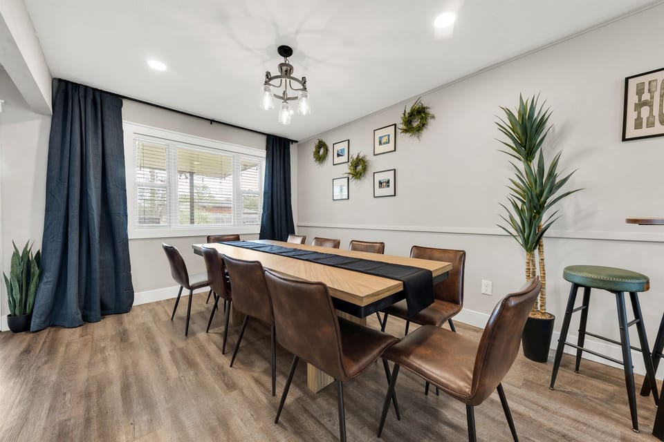 Dining seating for 12! Plenty of room to enjoy meals!