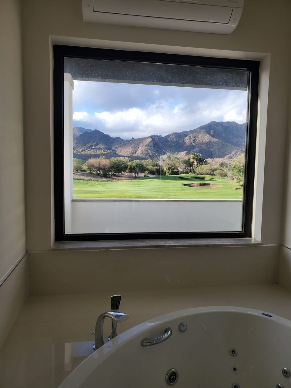 Primary bathroom window view