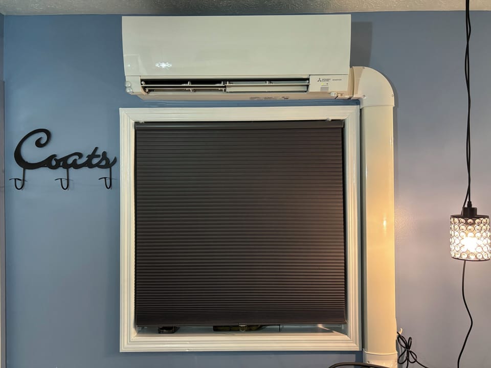 Heat and Air. This mini split controls the climate quickly and quietly.