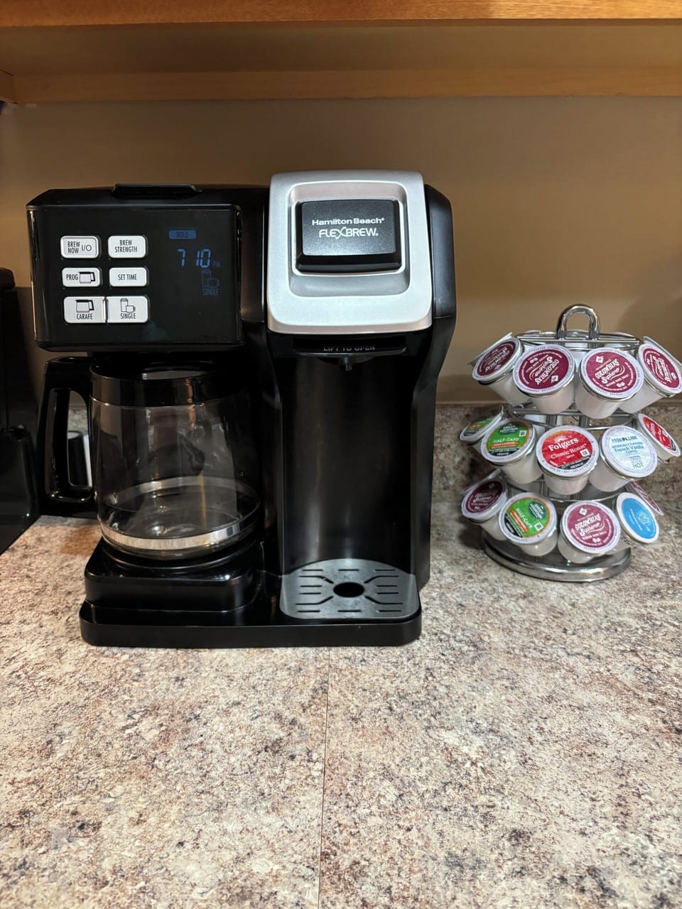 Brew coffee by the pot or cup. Teas also provided.