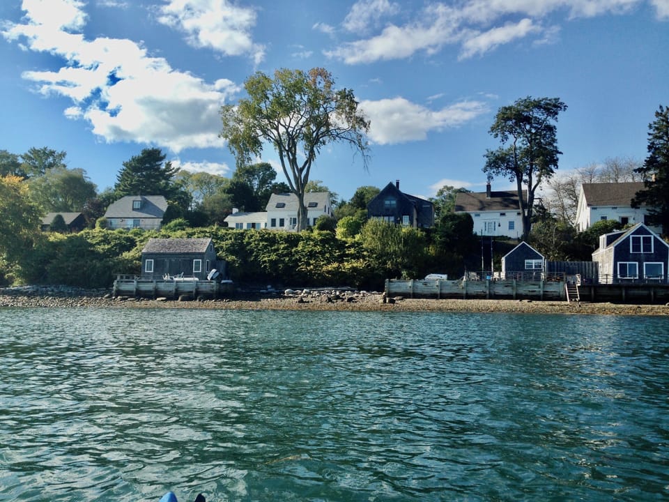 View of the house from the water! (The elm tree in front is no longer there.)