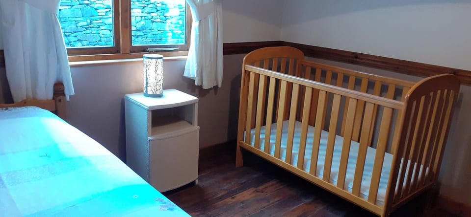Caban Cynnes single bedroom with full size cot
