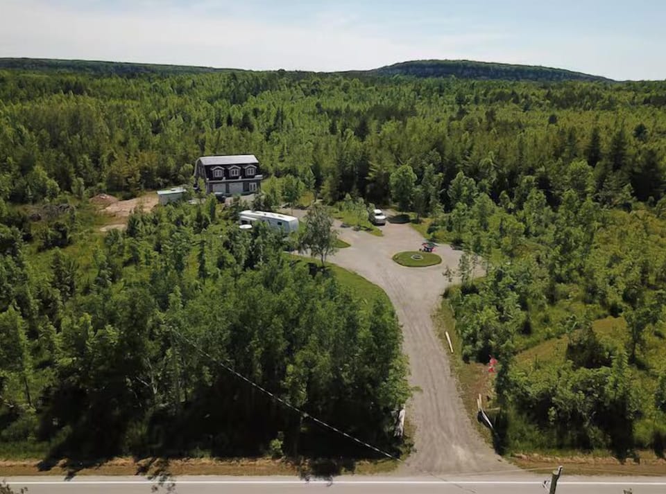 Overhead view of the property