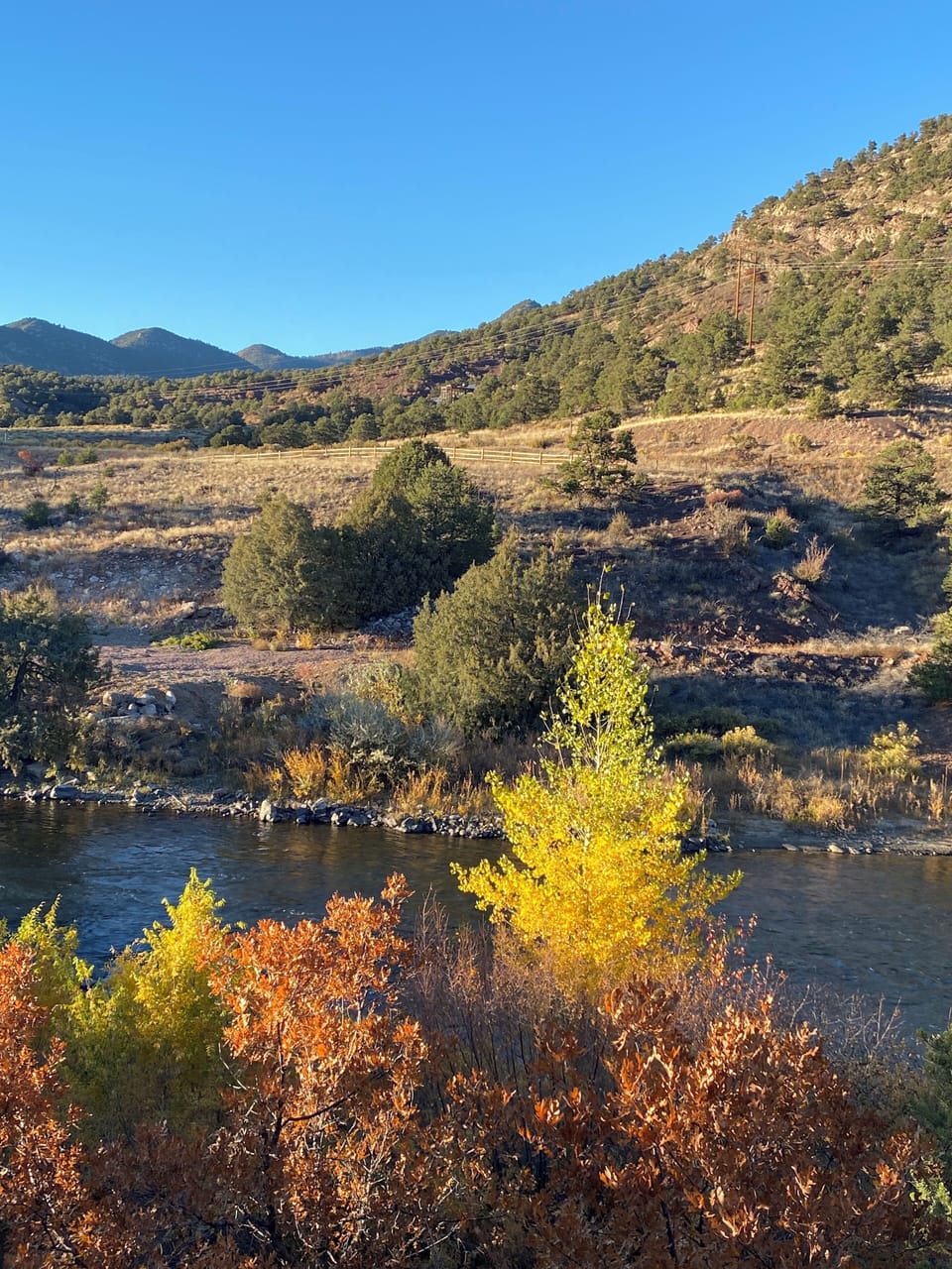 The beauty of the fall season at the Private River Retreat.