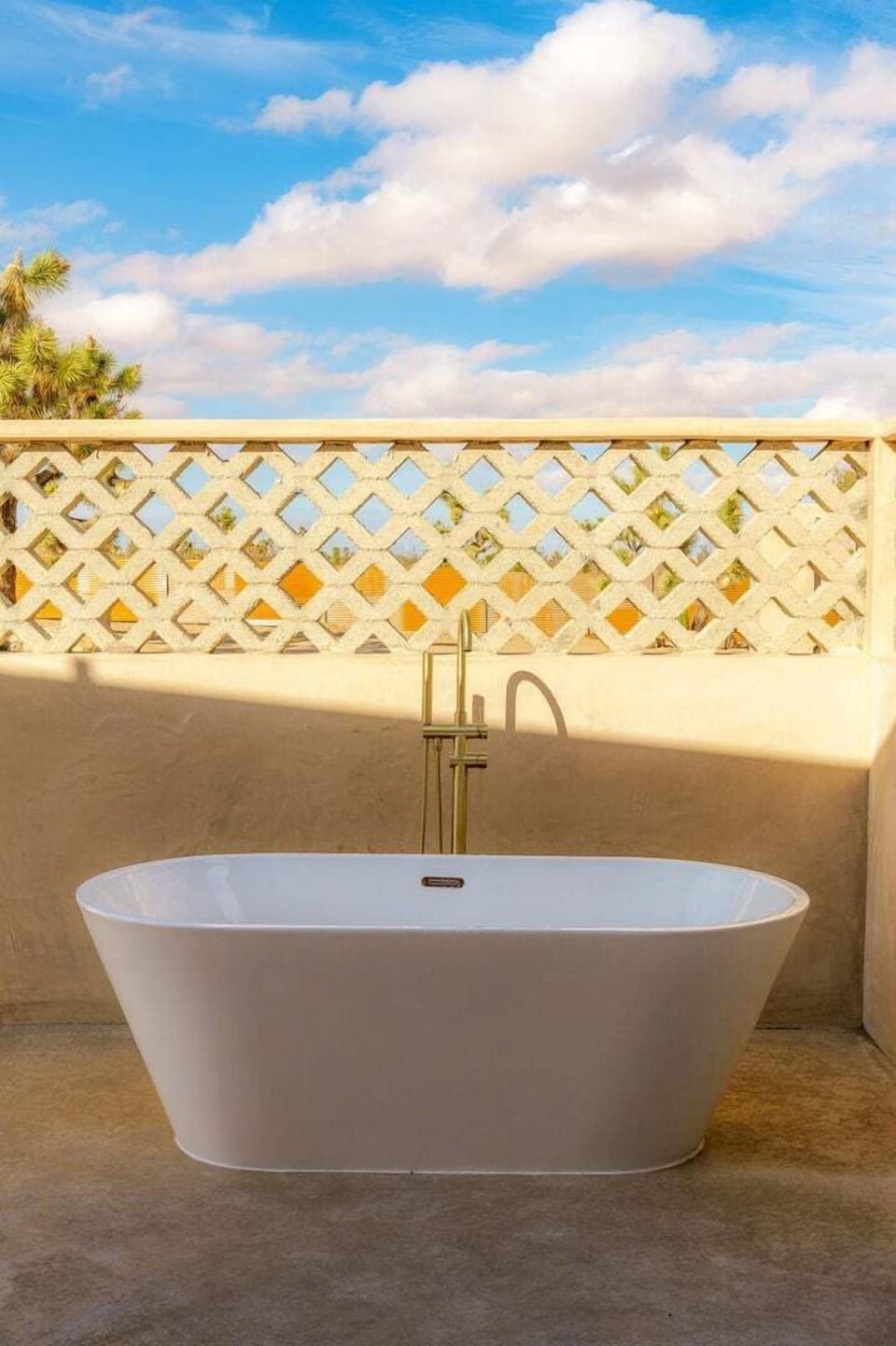 Outdoor bath.