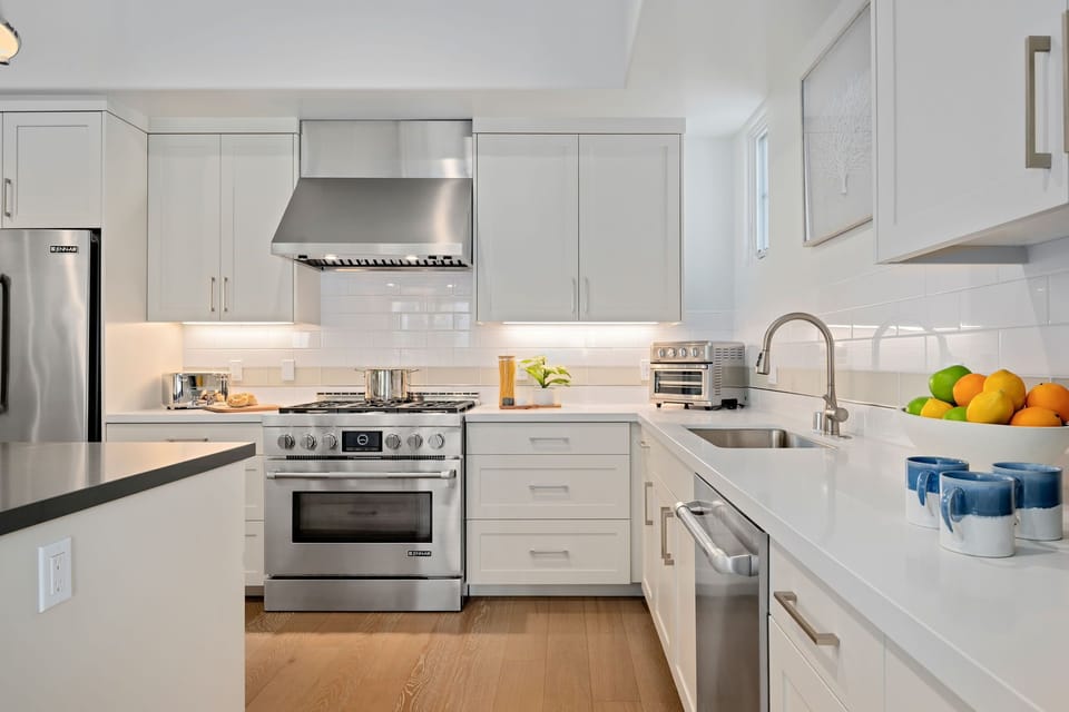 Ample countertop space throughout the kitchen