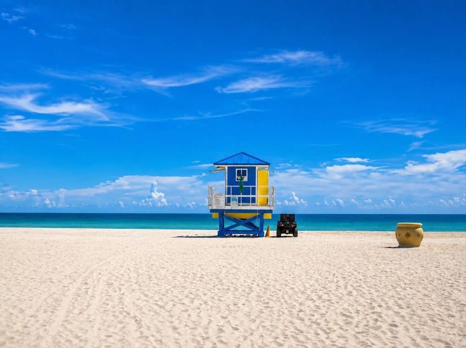 Walk to the sand in about 30 seconds