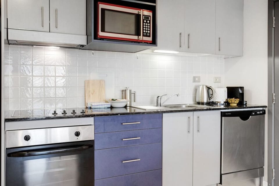 The kitchen has everything you need to create meals in-house.