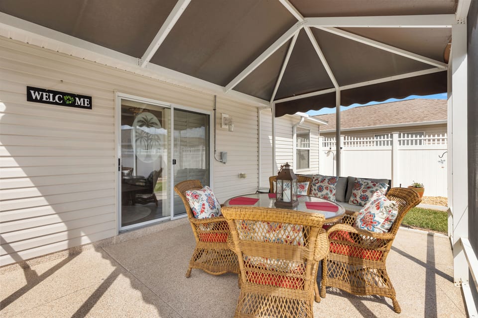Covered back patio
