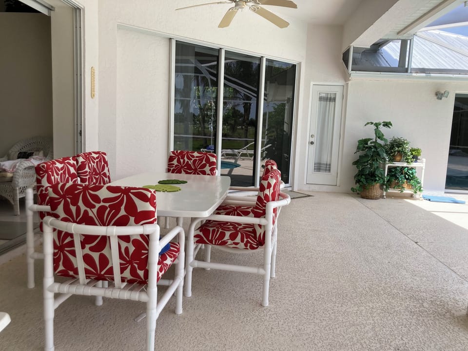outdoor dining area