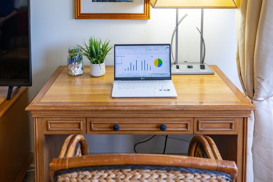 Desk in the living room