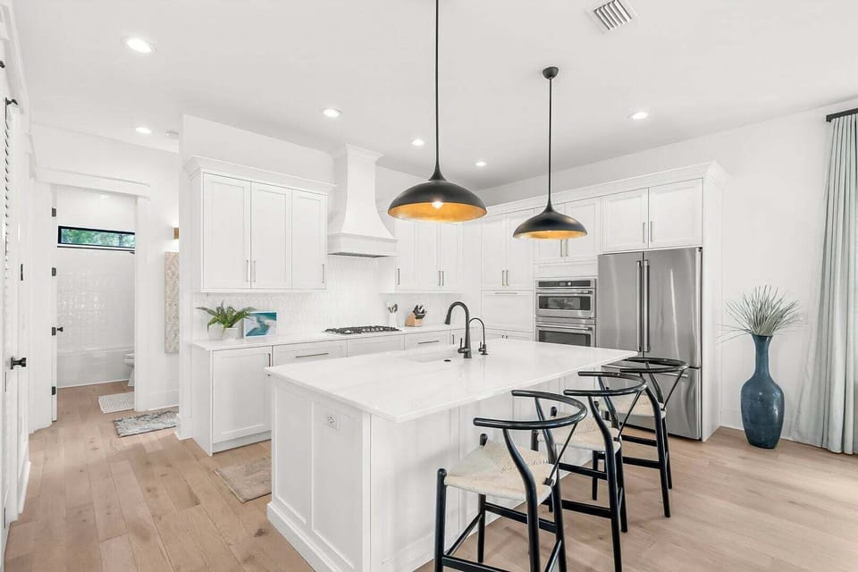 Kitchen island seating for three