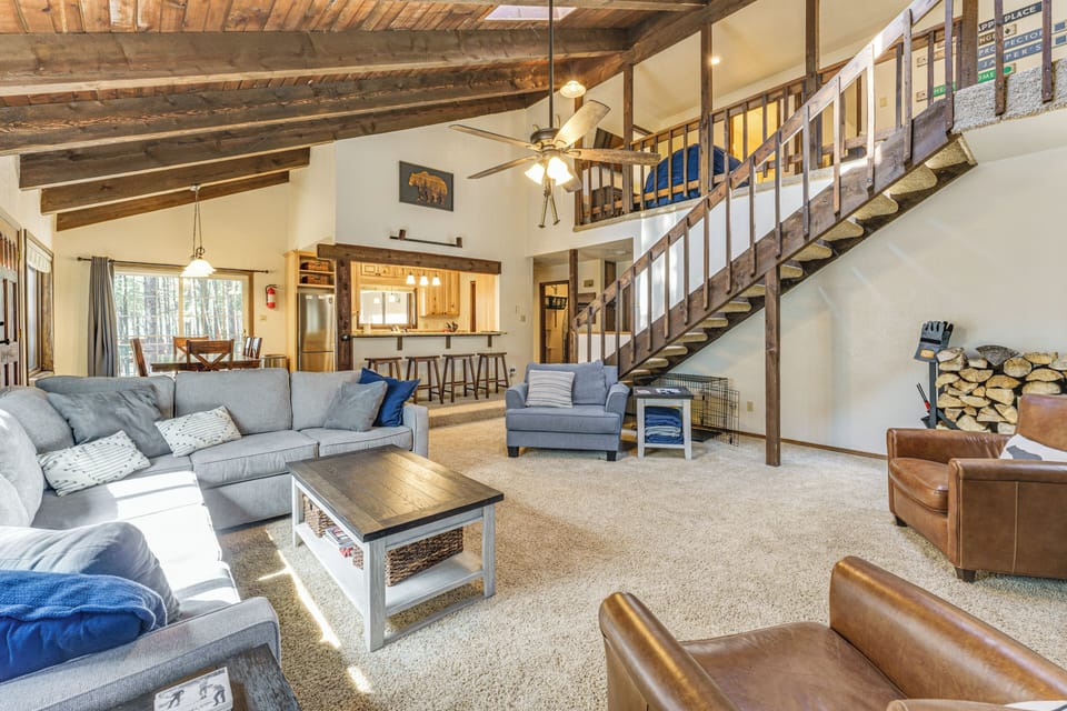 Angel Fire Vacation Rental | 3BR | 2.5BA | 1 Step to Enter | 2,200 Sq Ft