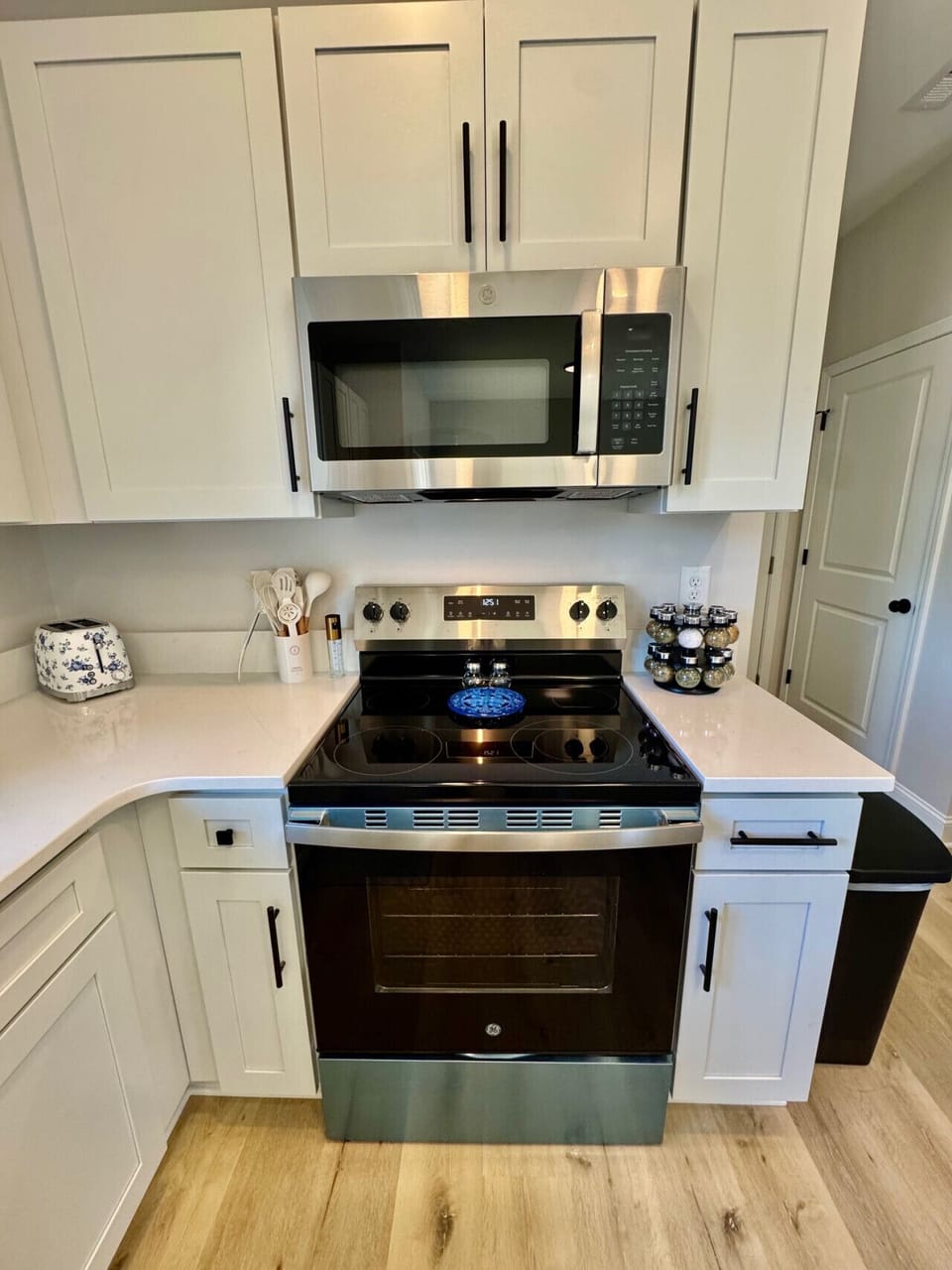 Brand new flat top stove and oven.