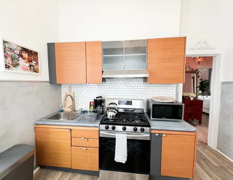 kitchen/Modern kitchen with sleek appliances