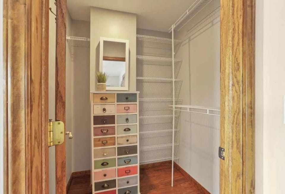 Generously sized closet in the primary bedroom for all your storage needs.
