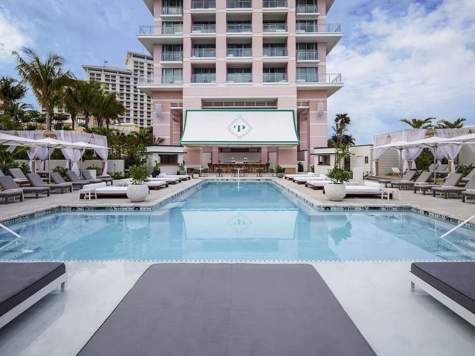 Lounge in style around the chic central pool courtyard.