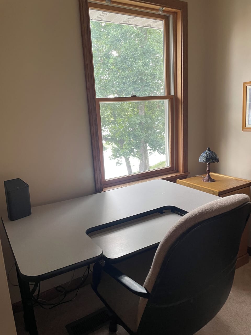 Office space in landing area at top of staircase