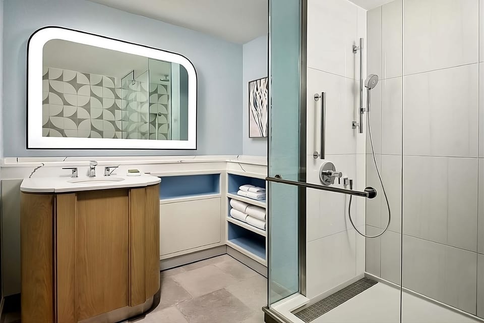 Refresh in a spa-like bath with spacious walk-in shower.