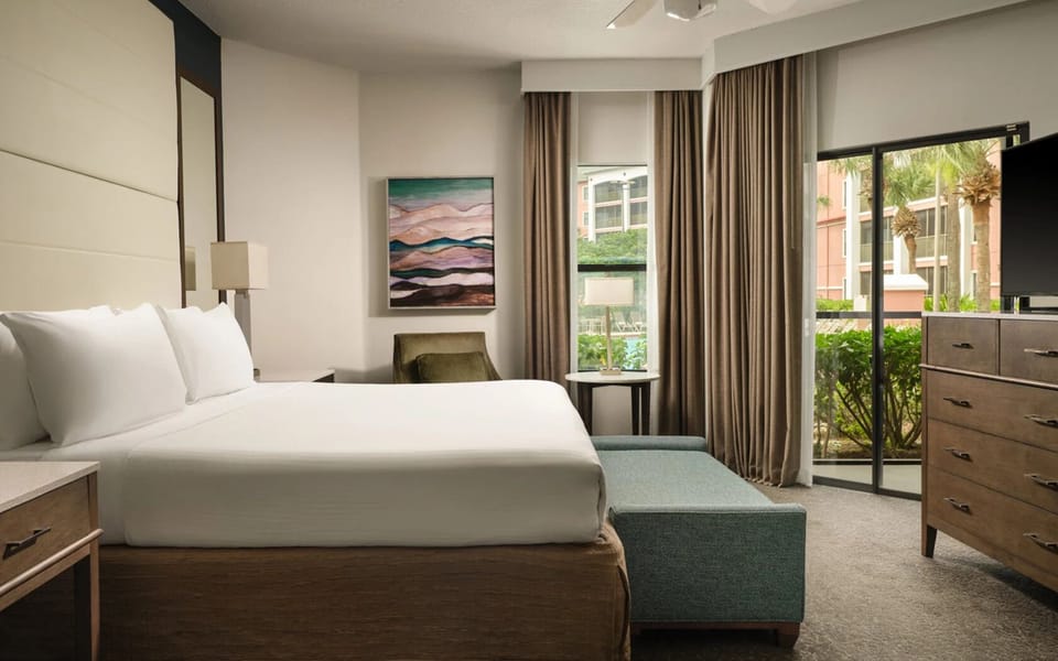 Wake up refreshed and step outside to the private patio.