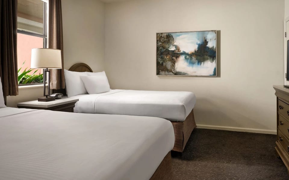 Drift off easily in cozy beds with soft, quiet comfort.