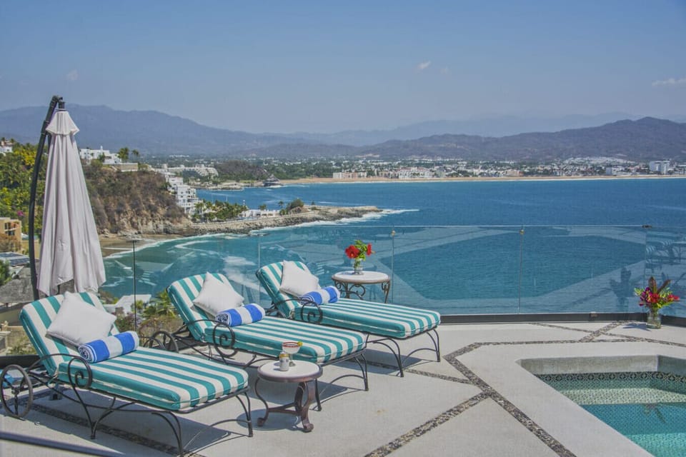 Pool with ocean view