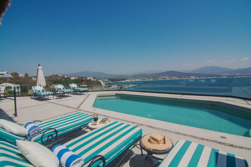 Pool with ocean view