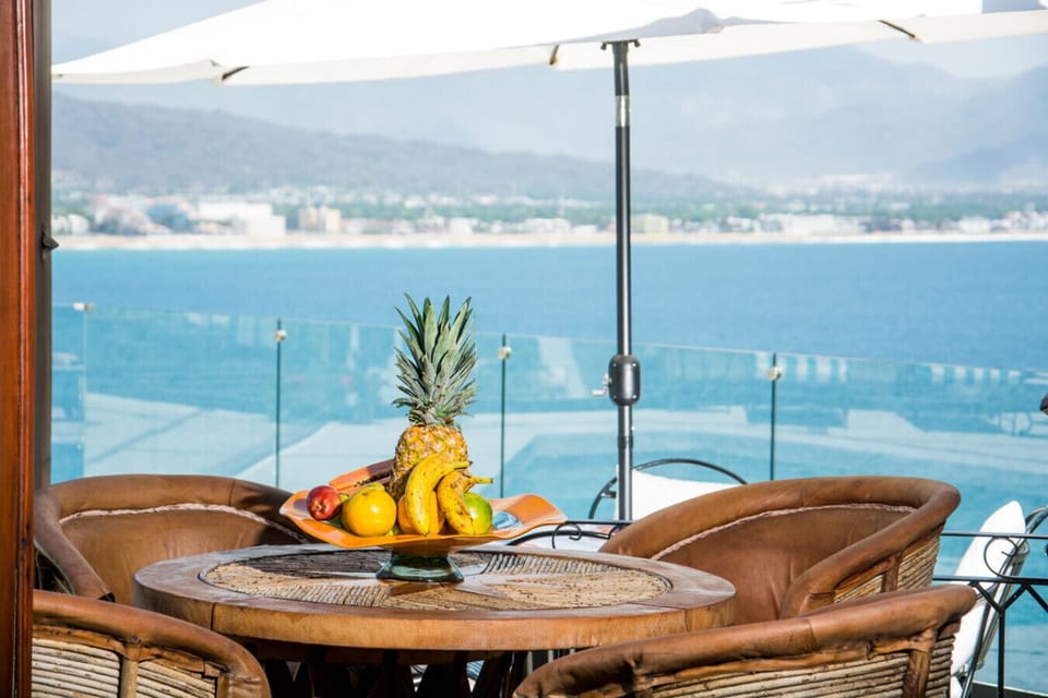 Outdoor breakfast area