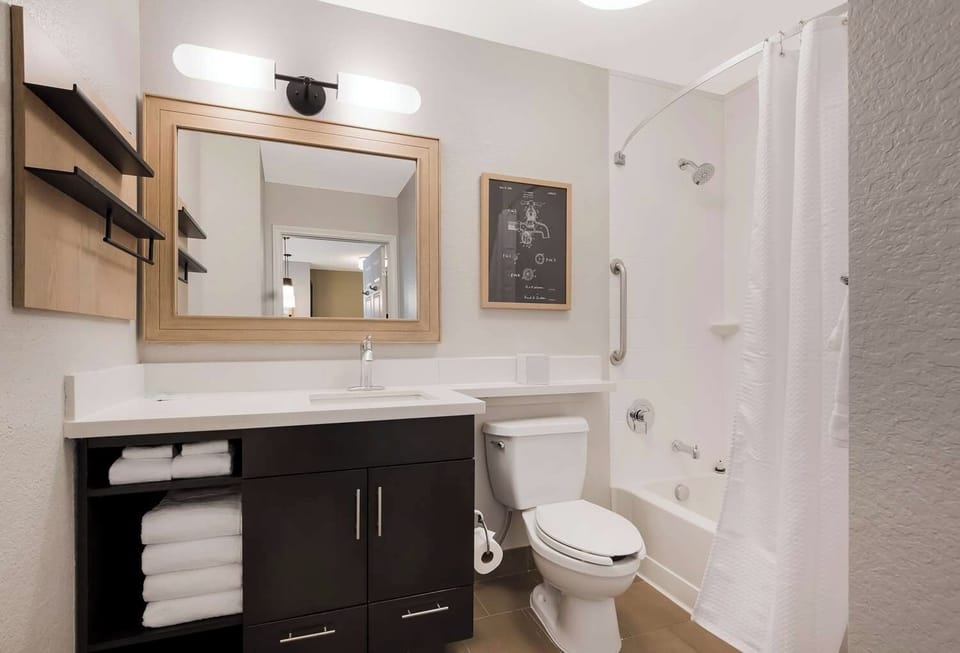 Refresh in a bright, spotless bath with plush towels.