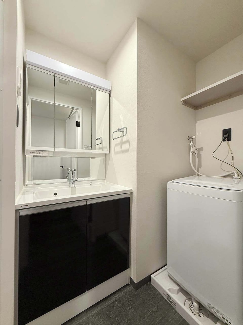 Bathroom Sink and Washing Machine