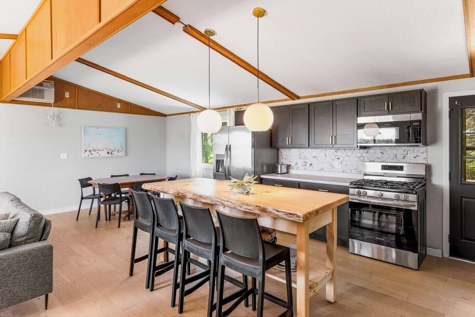Open concept kitchen that welcomes conversation