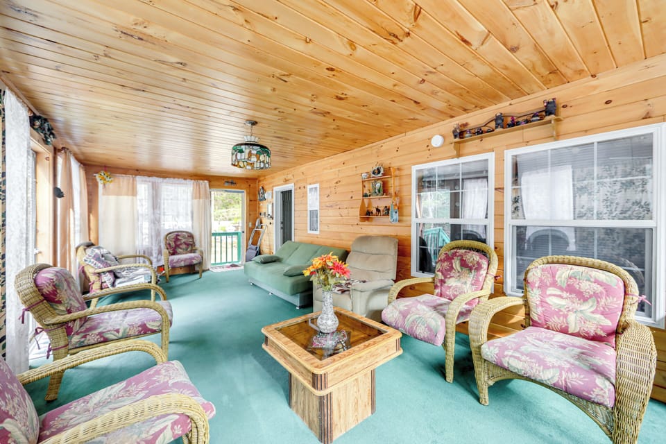 Forestport Vacation Rental | 2BR | 2BA | Steps Required | 1,400 Sq Ft