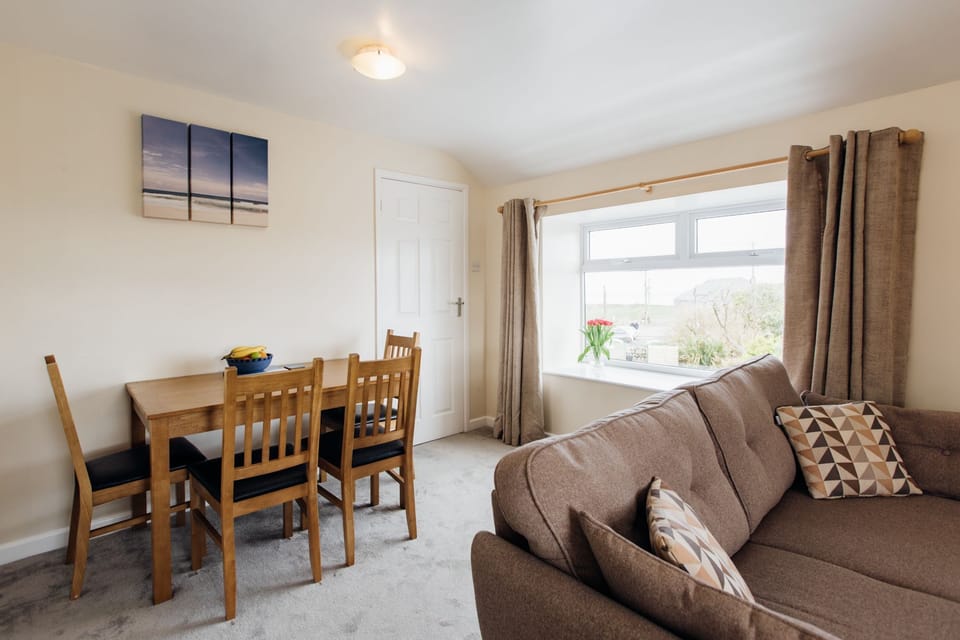 The Hayloft lounge diner at Trevalgan Farm Holidays