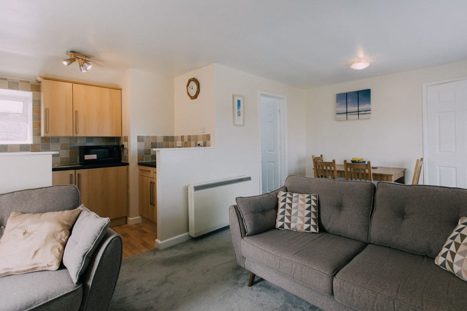The Hayloft open plan area at Trevalgan Farm Holidays