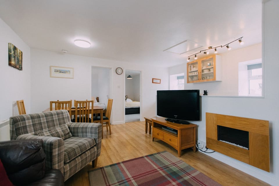 The Carthouse lounge with 42" smart TV  at Trevalgan Farm Holidays