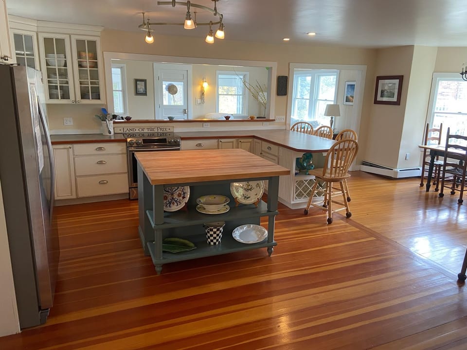 Fabulous design for many cooks in kitchen.  All new appliances.