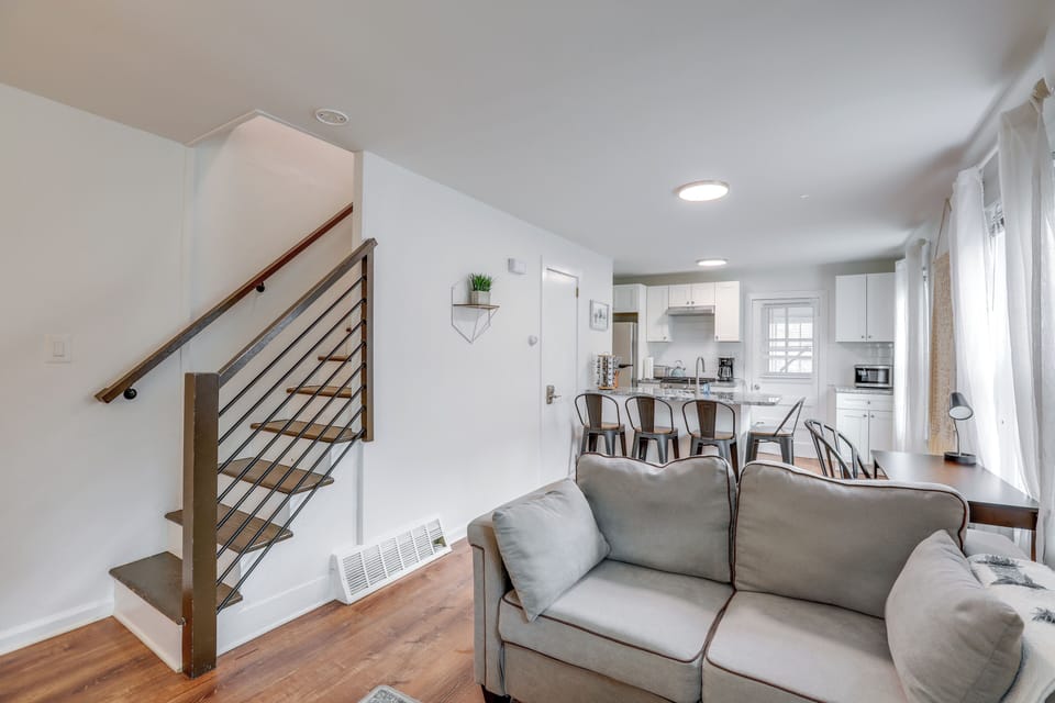 Living Room | Queen Sleeper Sofa | Central A/C & Heat | 1st Floor