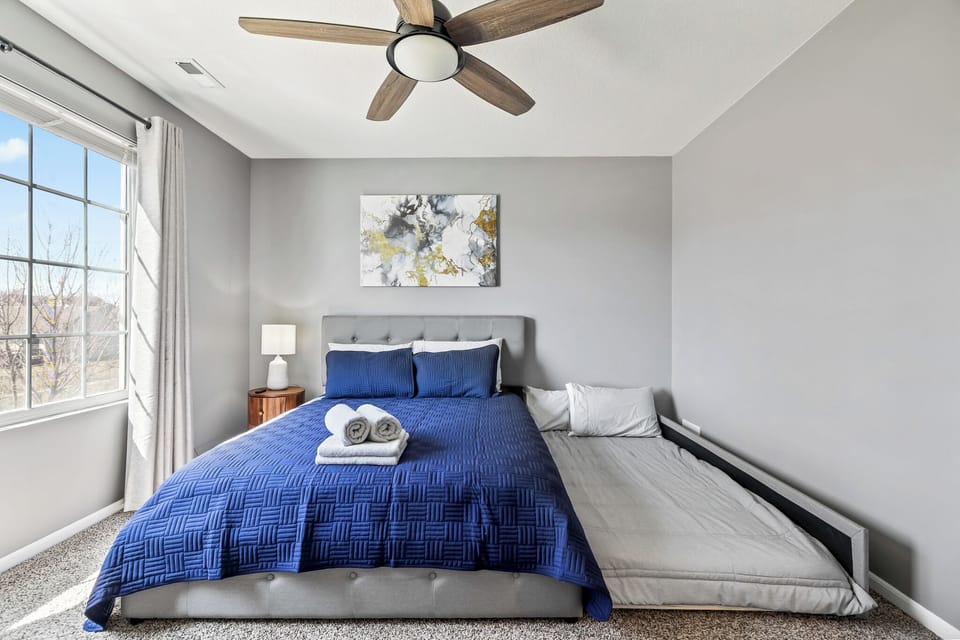 Queen bed with a trundle