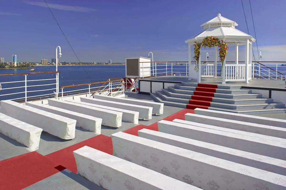 Celebrate special moments in a charming deckside chapel with views.