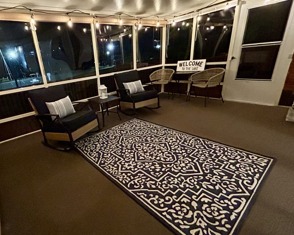 Sunroom at night