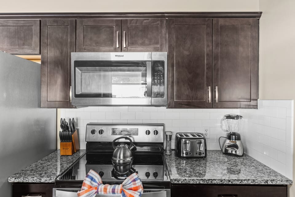 Sleek and stylish kitchen, ready for all your culinary adventures.